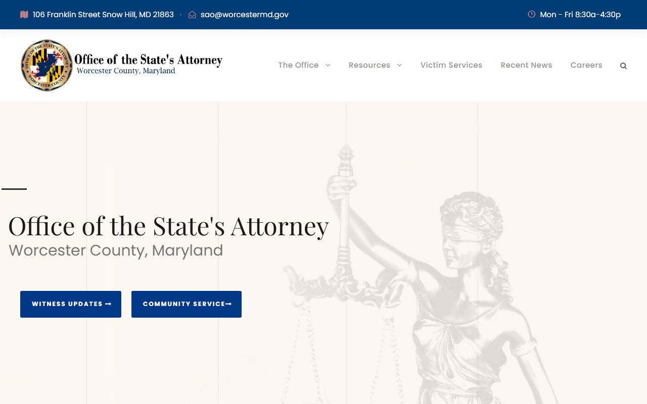 Worcester County criminal court records Worcester County State's Attorney